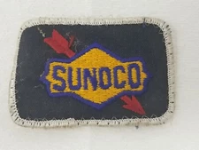 Sunoco Logo Patch 1970s Blue Yellow Red Embroidered Used