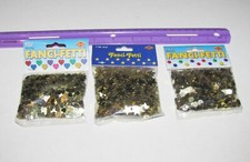 Gold Confetti, Each pkg 1 oz, Circles, Stars or Hearts, Metallic Confetti