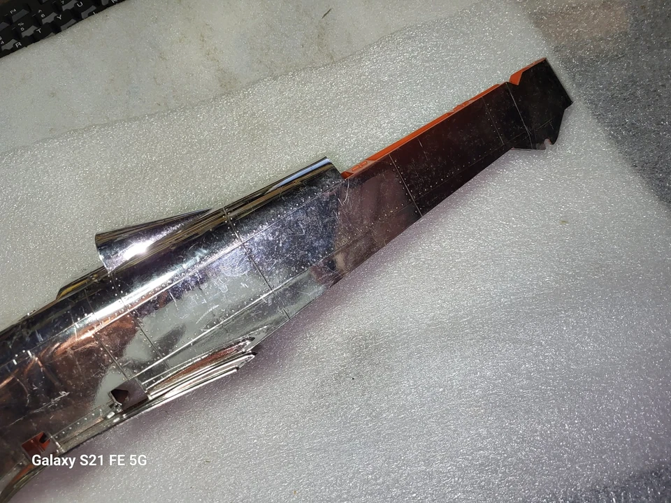 Unused Testors Tether Plane Cosmic Wind Silver Wind Fuselage Only 4900 - Image 3 of 4