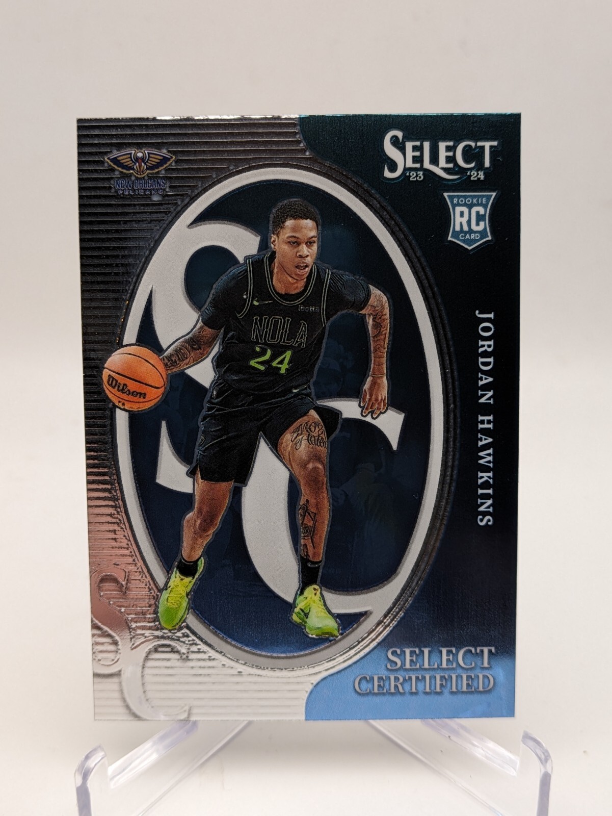 💥 2023-24 Panini Select Jordan Hawkins Select Certified Rookie #17 Pelicans
