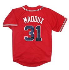 Greg Maddux Atlanta Braves Alternate Red Jersey Men's S-3XL 