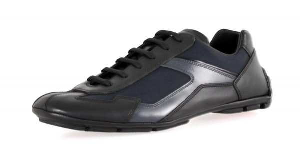 Luxus Prada Monte Carlo Sneaker Schuhe 4E2791 Schwarz Leder Neu 6 40 40,5-image