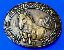 Billy Mills Running Strong American Indian Youth 11th Anniversary Belt Buckle