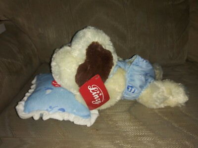 Linzy Dog Plush W Pillow Sound Snores Tested & Works NWT 15'' Puppy W Outfit...