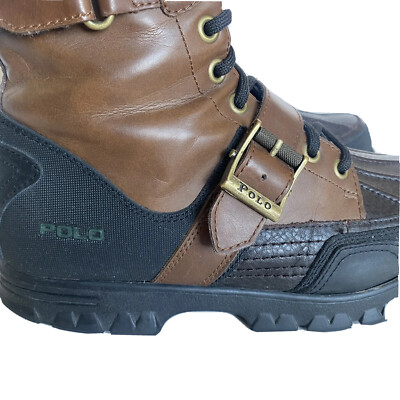 Polo Ralph Lauren Mens Snow boots Size 8 Brennen II Brown Leather