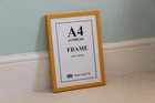 Yellow Wooden Picture Photo Frame A4 Certificate 21x29.7cm