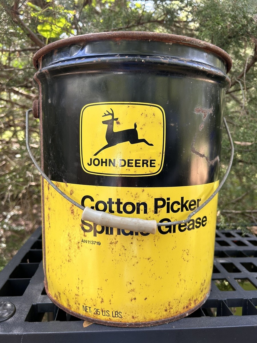 Vintage JOHN DEERE - COTTON PICKER SPINDLE GREASE 35lb advertising