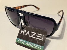 RAZE Eyewear Sunglasses Vegas Polarized 57002 Navy Blue Tortoise Gradient Lens
