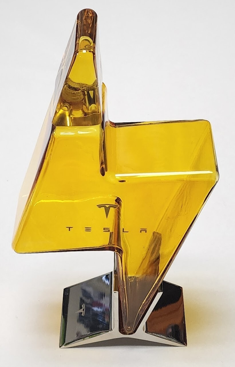 Tesla Tequila Decanter Bottle With Stand Box Limited Edition EMPTY No
