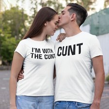 Adult Humour Funny Couple Matching T Shirt Printed Mens Womens Birthday Gift Top
