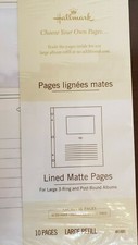 Hallmark Lined Matte Page Large Refill 10 Pages AR1480 - NEW