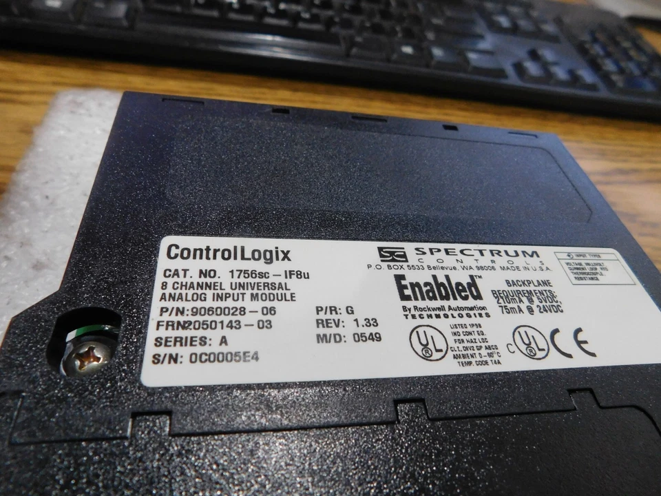 Spectrum Controls / Enabled Cat. No. 1756sc-IF8U 8.  8 Channel Analog Input  Mod - Image 2 of 2