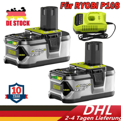 18V 9.0Ah Akku für Original RYOBI P108 One Plus Lithium P102 P117 P108 RB18L25