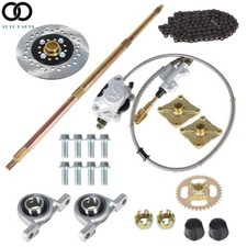 Drift Trike Go Kart Rear Live Axle Kit, Sprocket  Hub, Brake Assembly,Chain,Hub