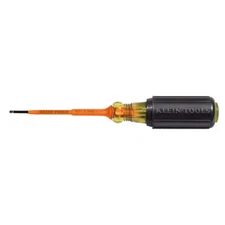 Klein Tools 607-3-INS Insulated 3/32" Cabinet-Tip Round-Shank Screwdriver, 3"