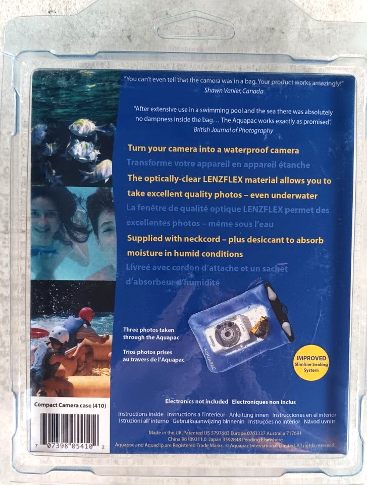 Aquapac Estuche para Cámara 100% Impermeable Compacto con Cable para Cuello 410 NUEVO Foto 3 de 3