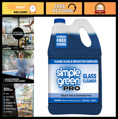 Pro Glass Cleaner 1 Gallon - Streak-Free, Heavy-Duty, Eco-Friendly Formula