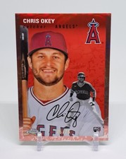2023 Topps Platinum Anniversary Chrome Chris Okey Toile Cream Rose Gold /75