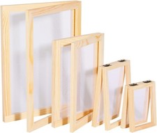 Worown 4 Sizes 2 in 1 Wooden Paper Making Screen, Mould and Deckle
