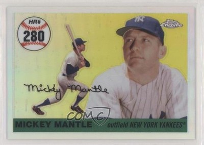 2007 Topps Chrome Home Run History Refractor /500 Mickey Mantle #MHR280 HOF 3h1