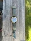 Vintage Timex Snoopy Tennis Ball Blue MYSTERY Dial Mens Watch Denim Band Working