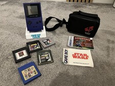 Nintendo Game Boy Color Handheld Console System Purple Case and Games