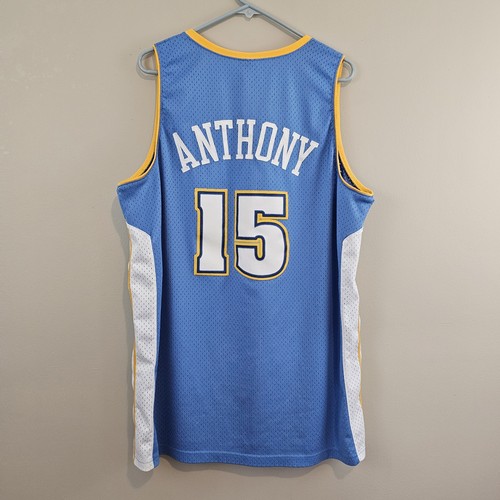 Carmelo Anthony #15 Denver Nuggets Vtg Nike Team NBA Jersey Blue XL