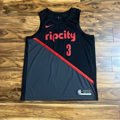 #ad NBA NIKE SWINGMAN JESERY XL 52 PORTLAND TRAILBLAZERS CJ MCCOLLUM $59.95