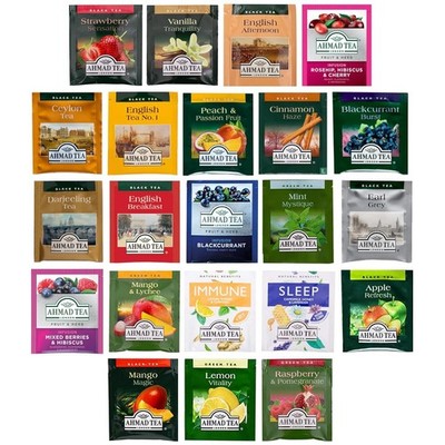 Ahmad Tea Sampler, Variety Pack (44 Count), 22 Unique Flavors of Tea