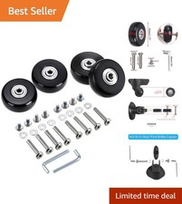 Ownmy 45Mm X 18Mm Luggage Suitcase Replacement Wheels, Rubber Swivel C