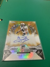 Zach Thomas 2025 Topps Chrome Hall Of Chrome 50/50 Autograph-GOLD