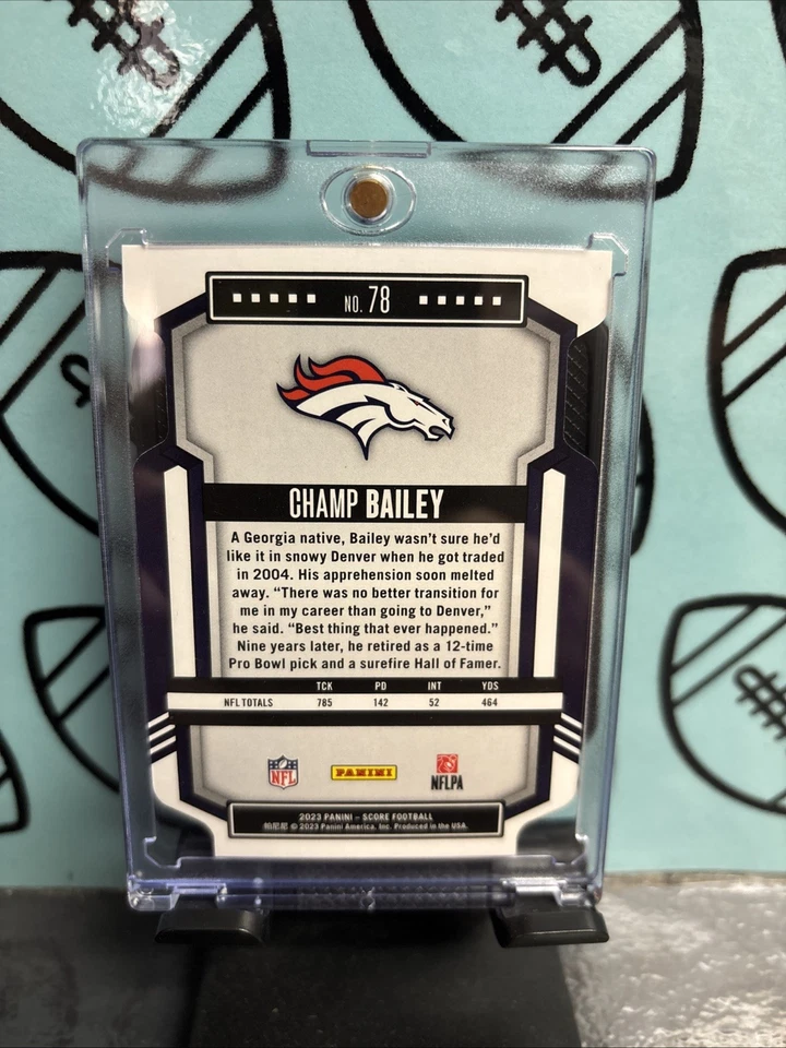 2023 Score Champ Bailey #78 Die-Cut /10 - Image 2 of 2