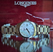 Longines Conquest Ladies Mother of Pearl+Diamond dial Watch, Boxes-Stunning