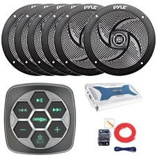Metra Boat with 3-Zone Controller, 6x 6'' 240W Speaker, 6-Channel Amplifier, Kit