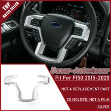 Steering Wheel Cover Trim Interior Accessories For Ford F150 2015-2020 Silver