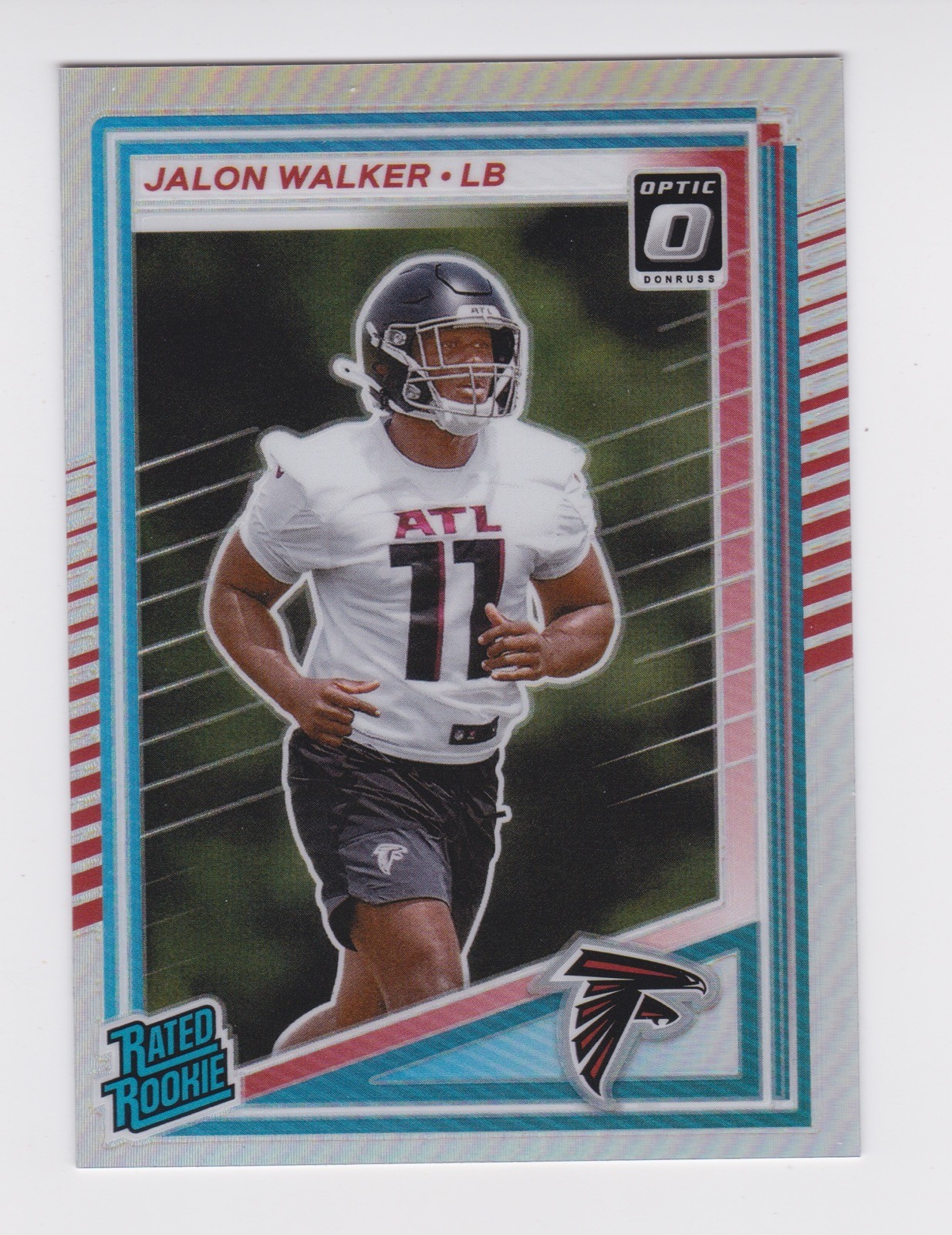 2025 Panini Donruss Optic Holo Preview RC Rated Rookie #344 Jalon Walker Falcons