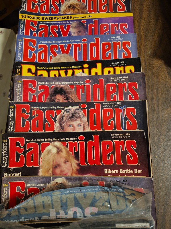 Vtg Easyriders Magazine Lot of 13 1980s Biker Harley Chopper Bikes Pin-Up