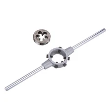 M13 x 0.5 Threading Die and 38mm (M12-M16) Round Holder Die Stock Wrench Set