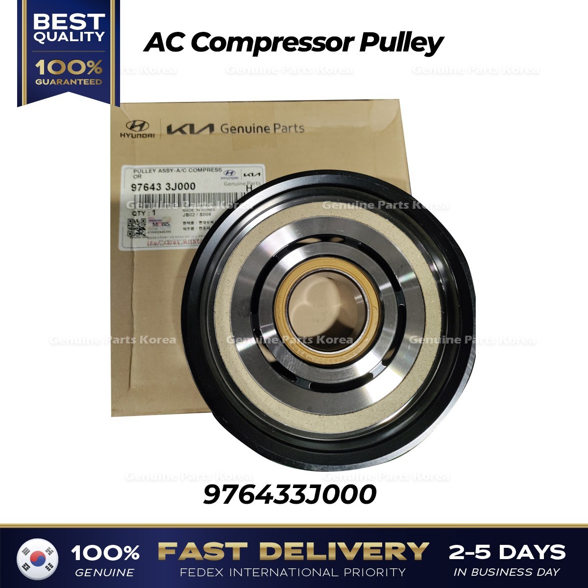 ⭐Genuine⭐ AC Compressor Pulley 976433J000 for Hyundai Veracruz