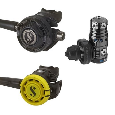SF-1: Scubapro MK25 EVO BlackTech Regulator Set Carbon 2. Step & Octo Your Choice