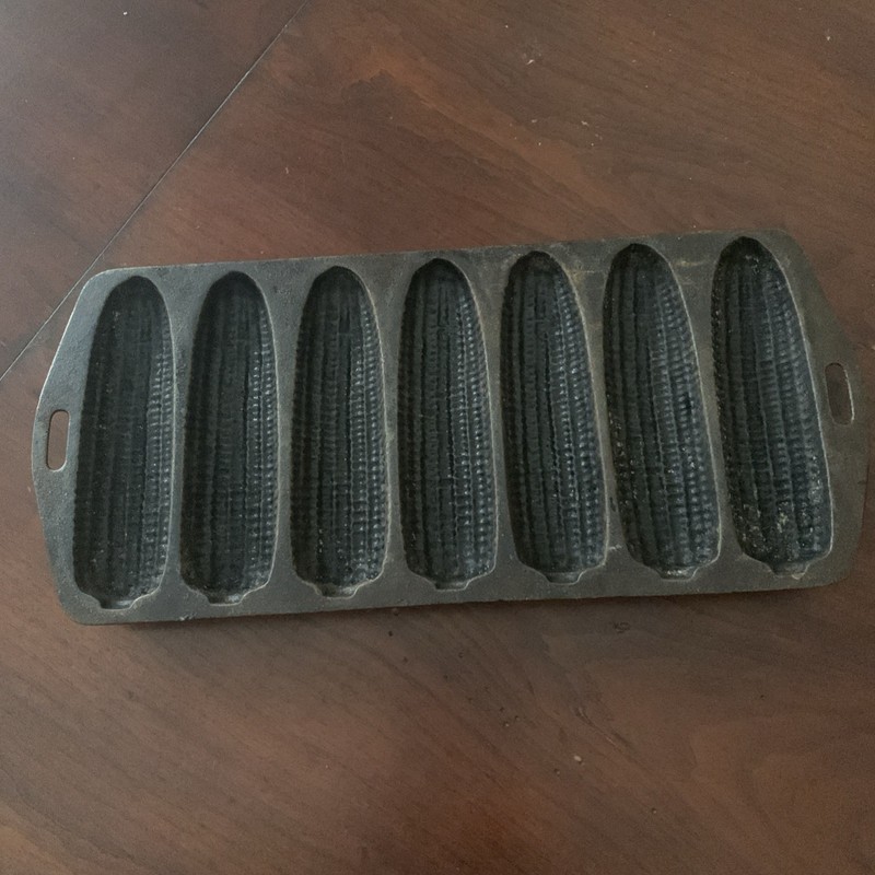 Lodge brand (THE Best!) cast-iron corn ear muffin pan/cornbread pan
