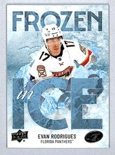 Evan Rodrigues 2024-25 UD Ice Frozen In #FI-28 OPENED Florida Panthers