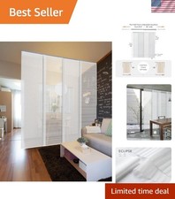 Adjustable Sliding Panel Hanging Room Dividers, Vertical Blind for Windows Do...