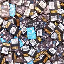 Lot of 100 16GB Micro SD Memory Cards Mixed Brands Used/New Untested