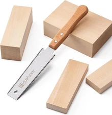 Japanese Hand Saw, 6 Inch Pull Saw with Double Edges of 11/17 Tpi, Sk5 Flexible