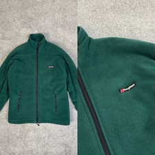 RARE Berghaus 90s Windstopper Fleece Green Padded Jacket made in England Size XL