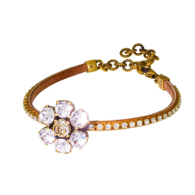 3. Bracciale Gucci Gg Cristallo Doppia G Oro Invecchiamento 651557 15671 8061 A Rank 