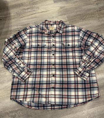 Red Head Brand Co. Flannel Button Up Mens Long Sleeve Collared Shirt Size 2 XL