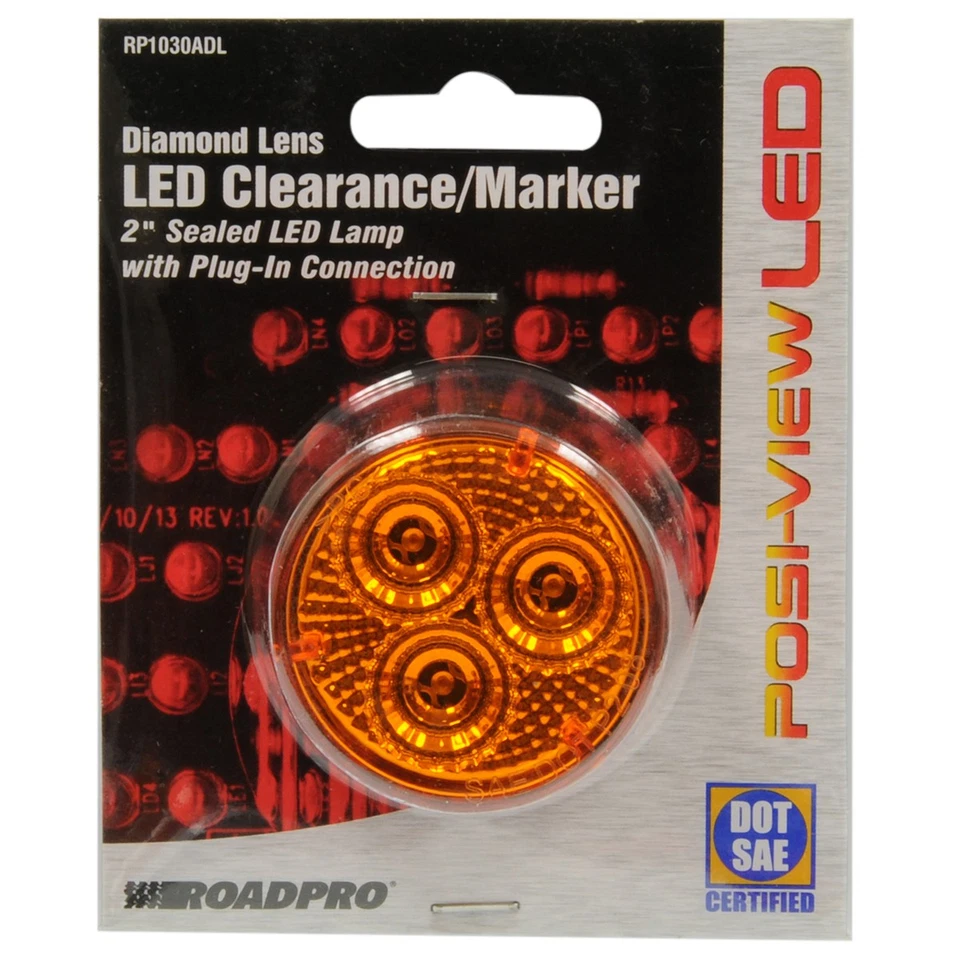 Roadpro Lights Lenses RP1030ADL Round 2 .in Diamond Lens Sealed Mkr Lt - Image 2 of 2