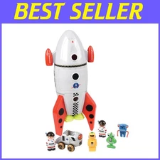 Space Mission Rocket Ship Toy, STEM Toddler Toy, Astronauts
